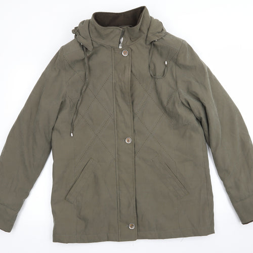 EWM Pure Classics Womens Green   Overcoat Coat Size 14   - Olive Green