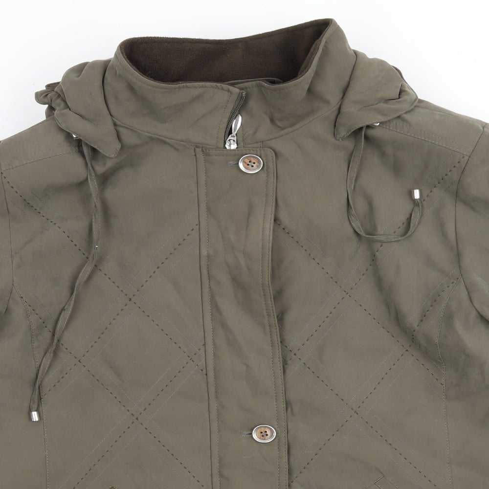 EWM Pure Classics Womens Green   Overcoat Coat Size 14   - Olive Green