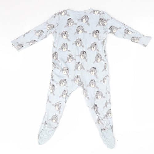 TU Boys Blue Animal Print Cotton Babygrow One-Piece Size 18-24 Months   - Animal Face