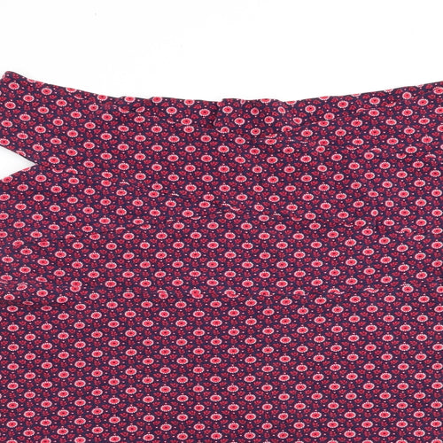 Dorothy Perkins Womens Blue Floral Cotton Fit & Flare  Size 22  Off the Shoulder  - Red Flowers