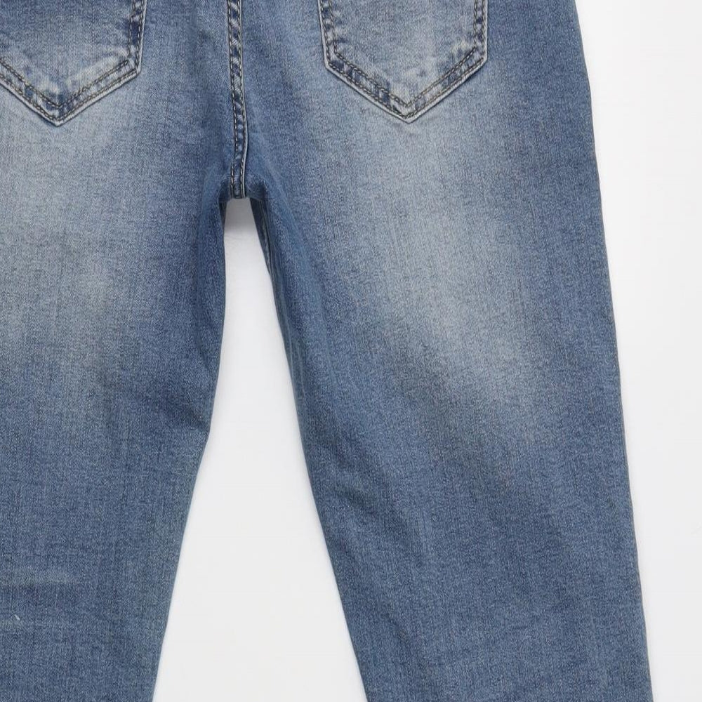 Redial Womens Blue  Cotton Cropped Jeans Size 14 L24 in Regular