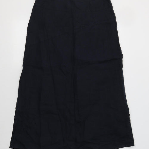 KEW Womens Blue  Linen A-Line Skirt Size 10