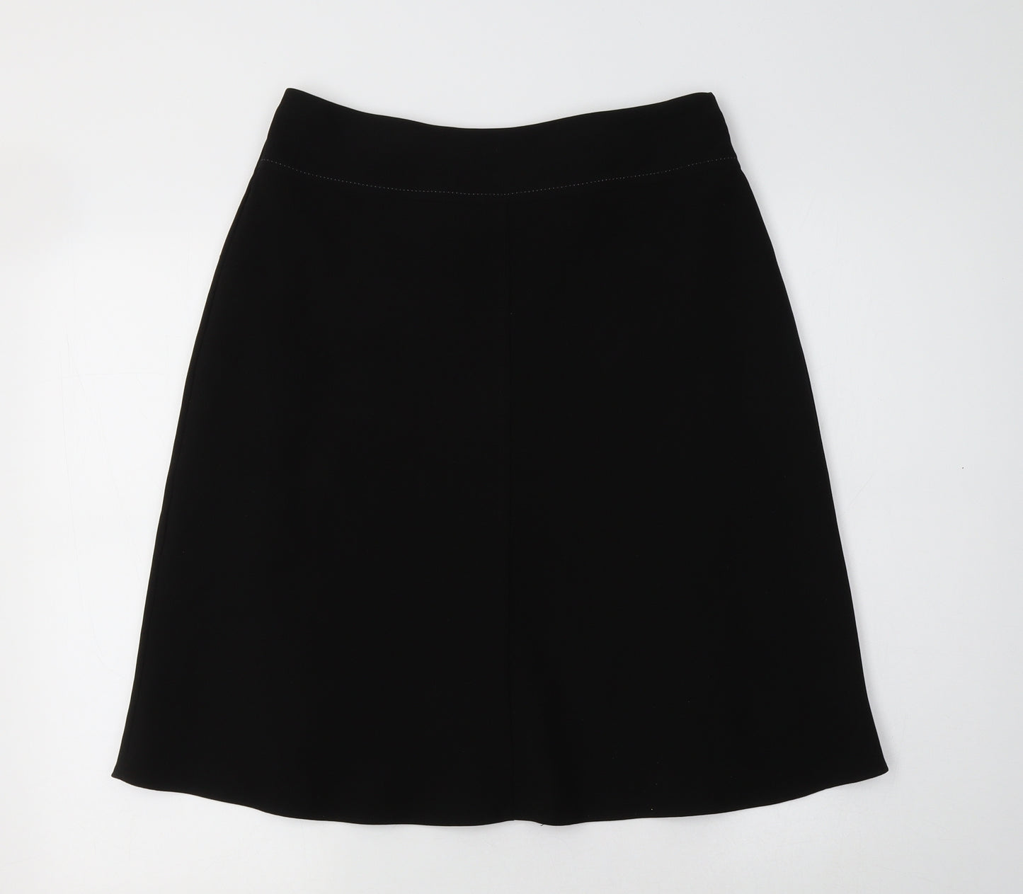 M&S Womens Black  Polyester A-Line Skirt Size 10