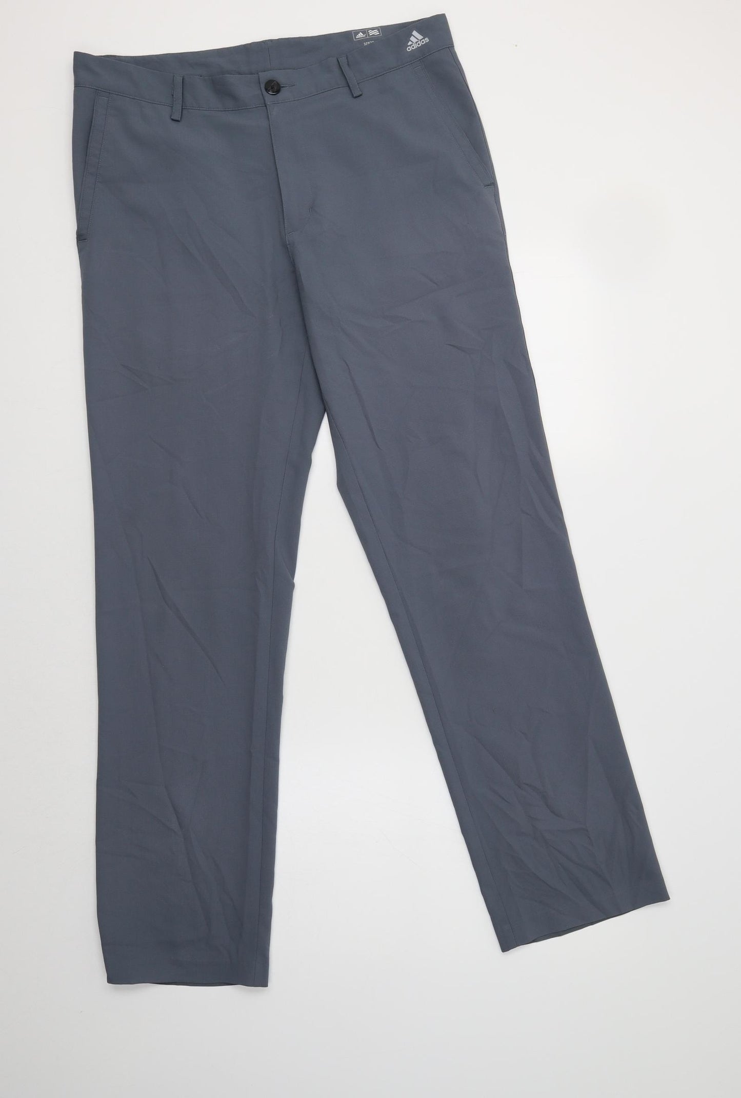 adidas Mens Grey  Polyester Jogger Trousers Size 32 L32 in Regular