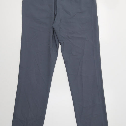 adidas Mens Grey  Polyester Jogger Trousers Size 32 L32 in Regular