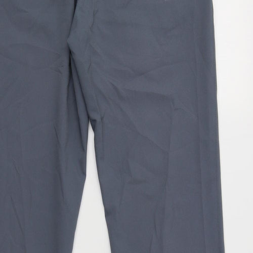adidas Mens Grey  Polyester Jogger Trousers Size 32 L32 in Regular