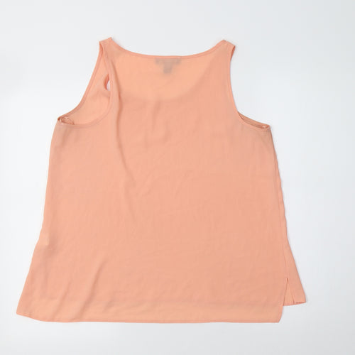 Primark Womens Pink  Polyester Basic Tank Size 14 Scoop Neck