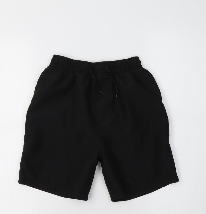 George Boys Black Polyester Sweat Shorts Size 9-10 Years Regular
