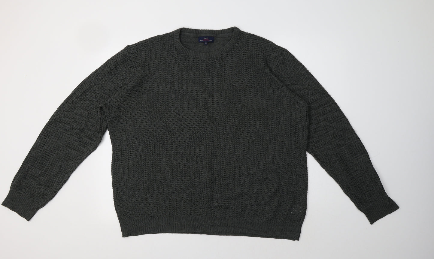 Matalan Mens Grey Crew Neck  Acrylic Pullover Jumper Size XL