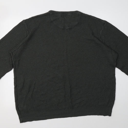 Matalan Mens Grey Crew Neck  Acrylic Pullover Jumper Size XL
