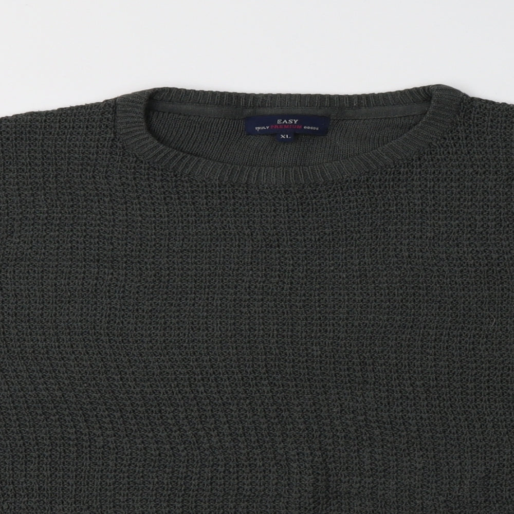 Matalan Mens Grey Crew Neck  Acrylic Pullover Jumper Size XL