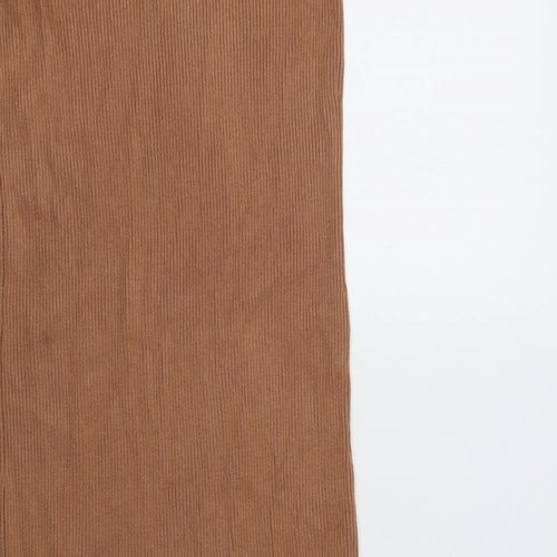 Primark Womens Brown  Viscose Bodycon  Size M  Collared