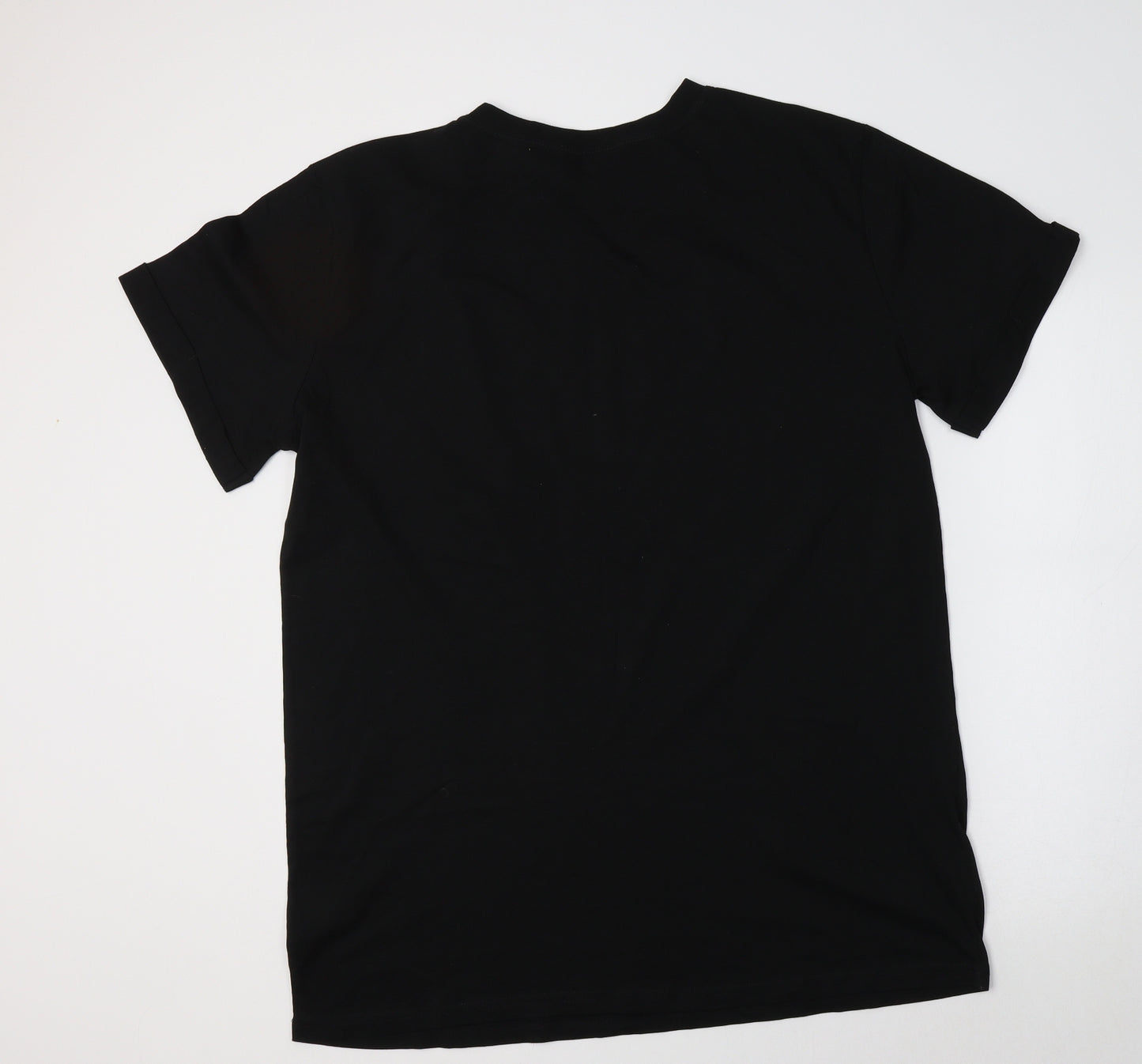 Primark Womens Black  Cotton Basic T-Shirt Size L Crew Neck