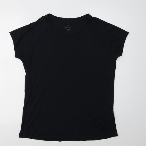 Get Over Womens Black   Basic T-Shirt Size L Crew Neck
