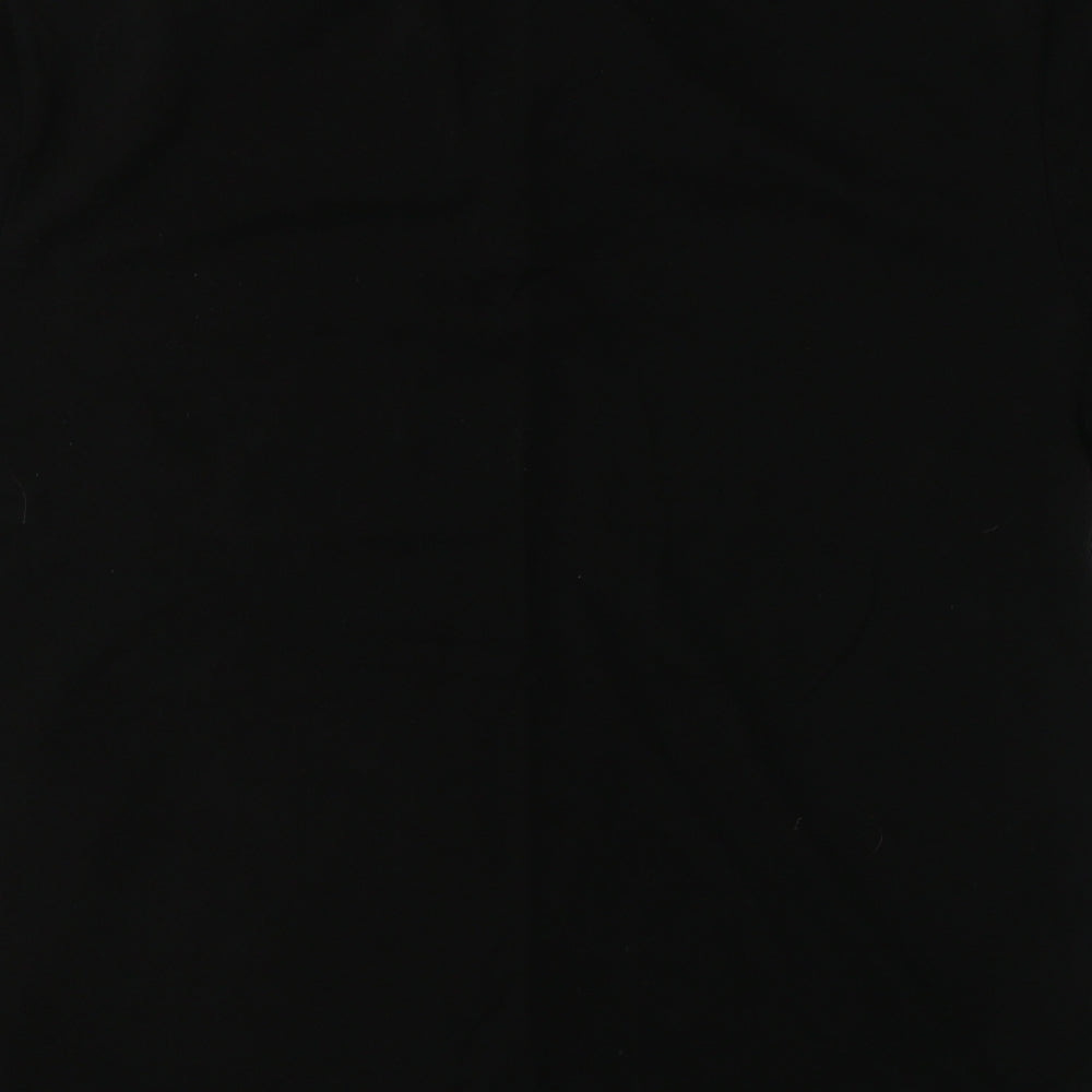 H&M Mens Black  Cotton  Polo Size L Crew Neck