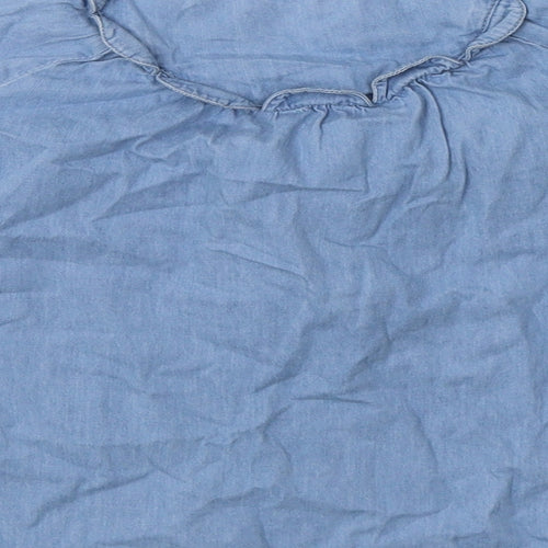TU Baby Blue  Cotton Shirt Dress  Size 12-18 Months  Henley