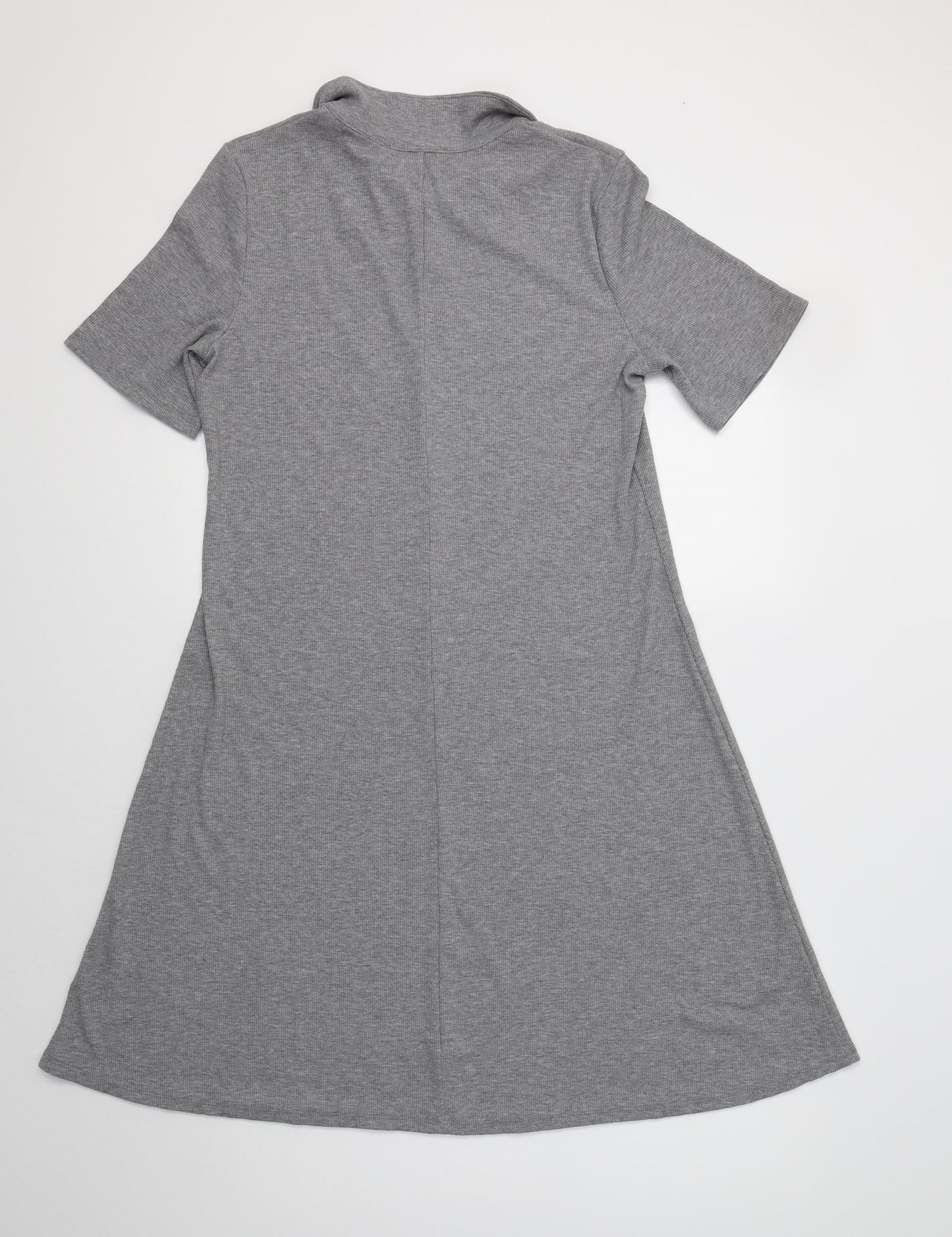 Premium Womens Grey  Polyester Fit & Flare  Size 16  Collared