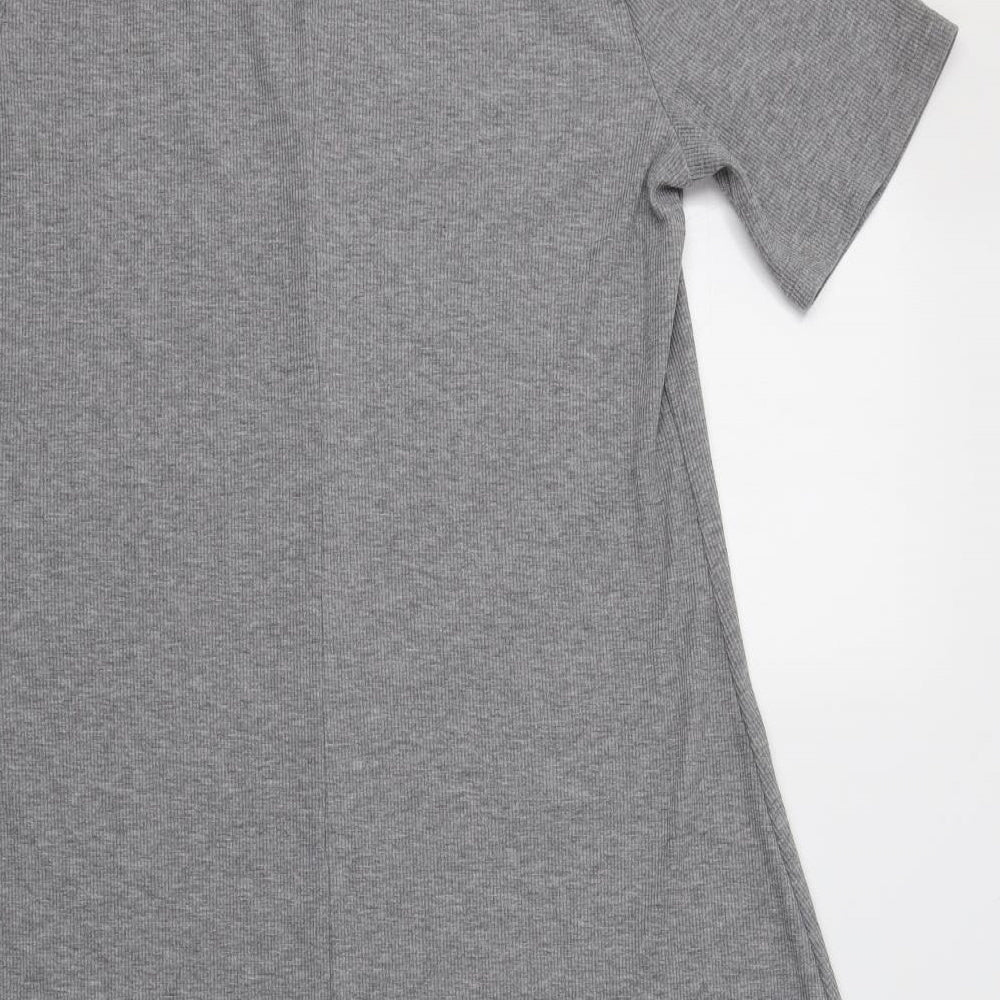 Premium Womens Grey  Polyester Fit & Flare  Size 16  Collared