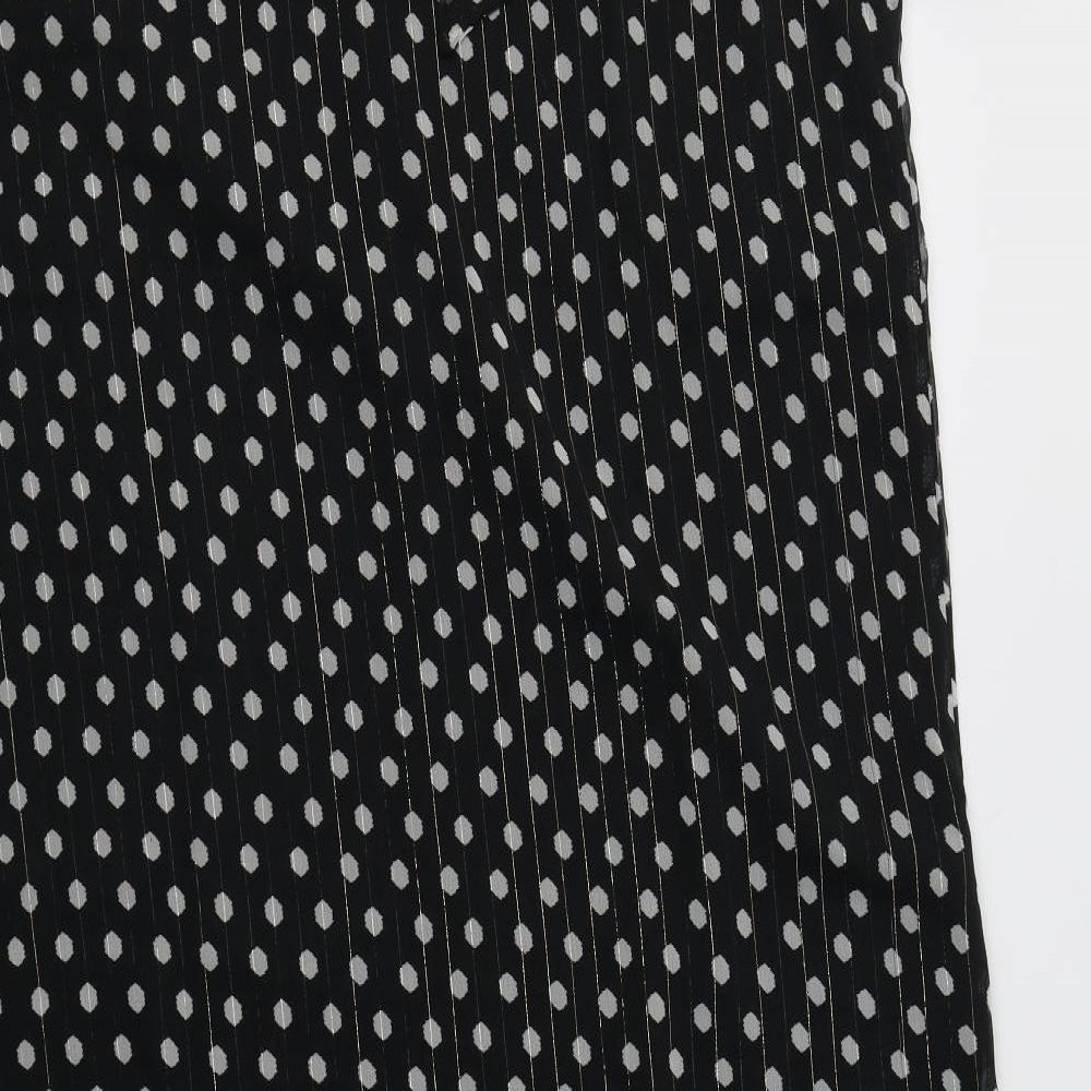 River Island Womens Black Polka Dot Polyester Maxi  Size 16  Halter