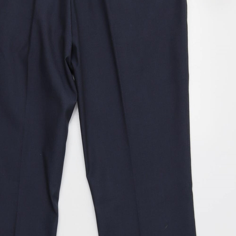 NEXT Mens Blue  Polyester Dress Pants Trousers Size 36 L30 in Regular