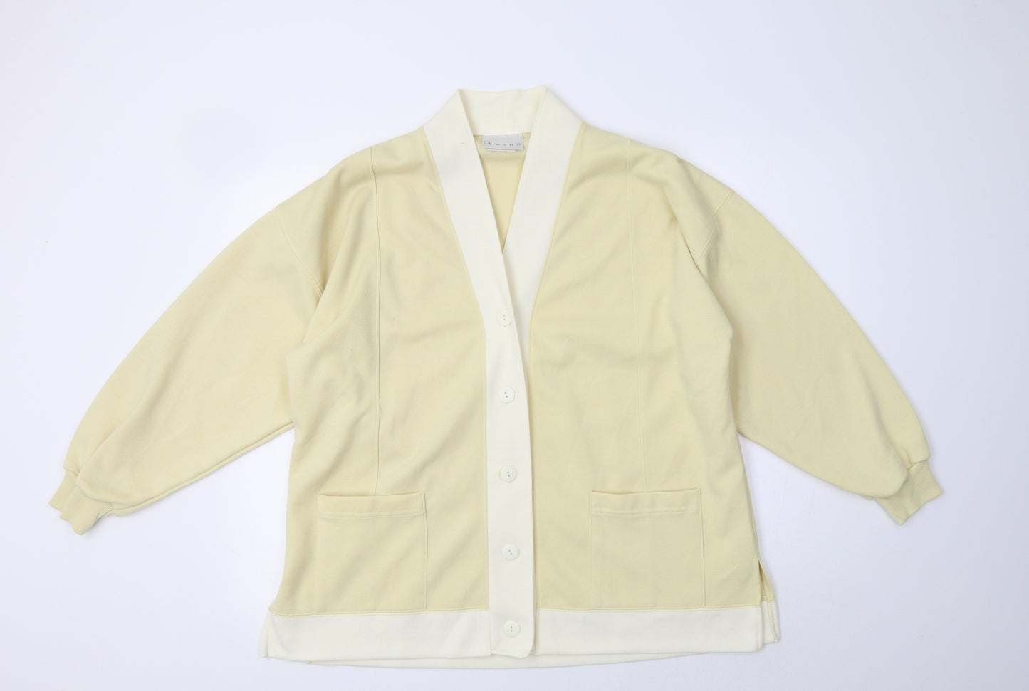 Award Womens Beige V-Neck  Polyester Cardigan Jumper Size M