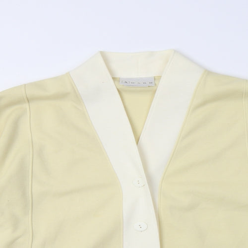 Award Womens Beige V-Neck  Polyester Cardigan Jumper Size M