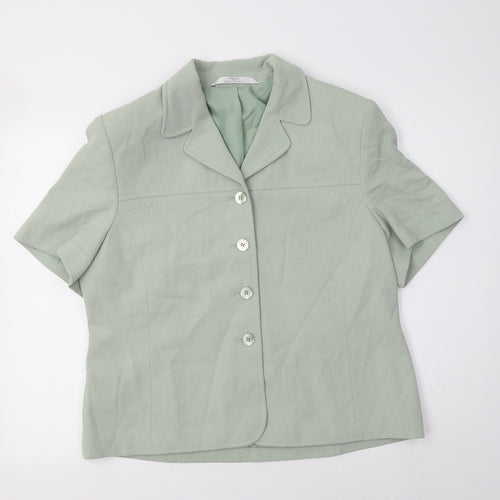 M&S Womens Green   Jacket Blazer Size 18