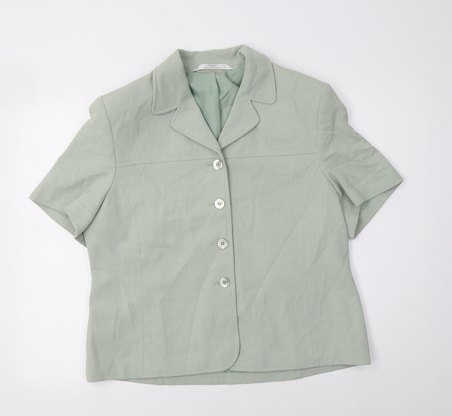 M&S Womens Green   Jacket Blazer Size 18
