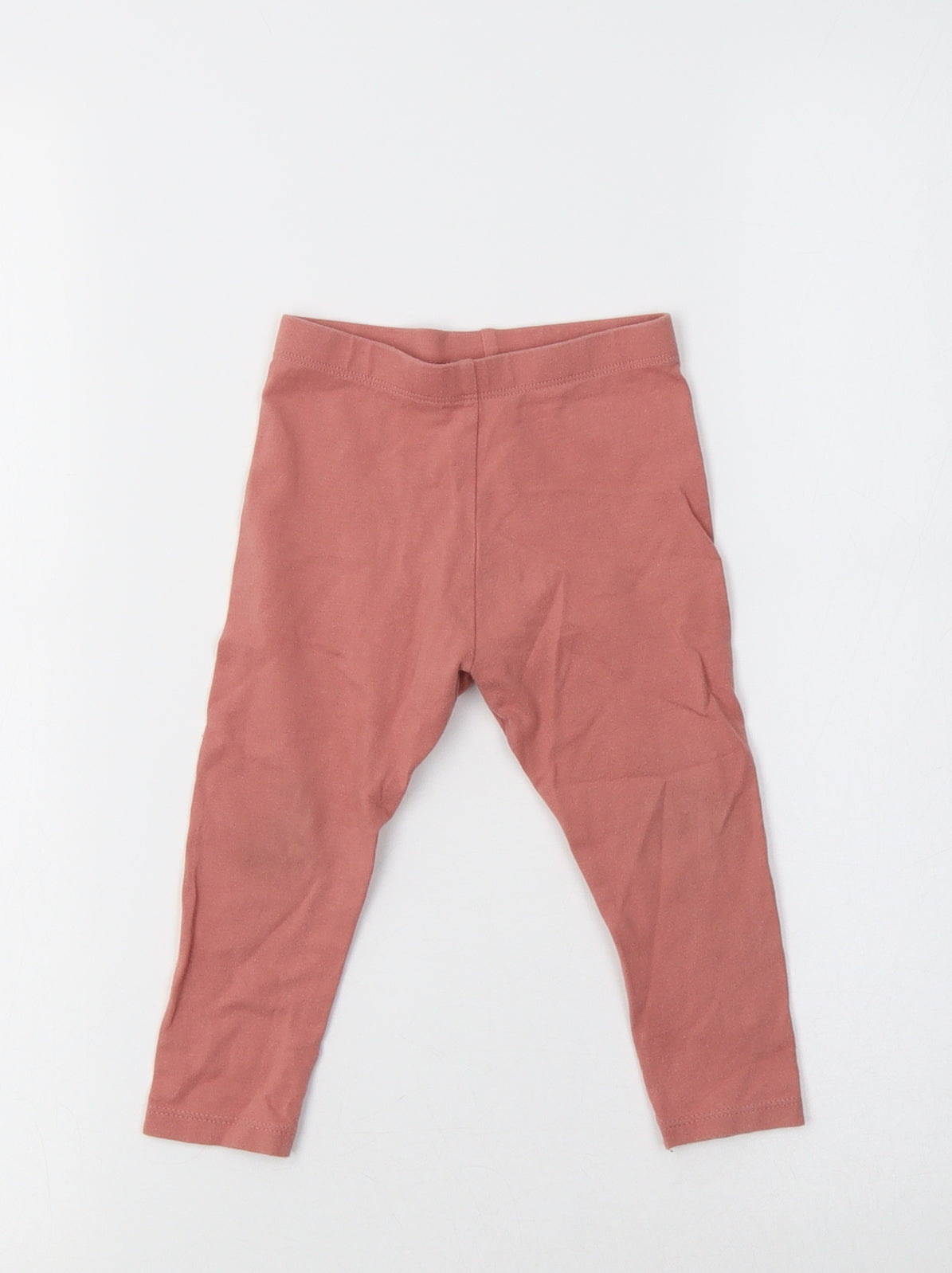 M&S Baby Pink  Cotton Jogger Leggings Size 12-18 Months