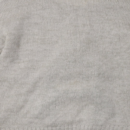 New Look Womens Grey Crew Neck Polka Dot  Pullover Jumper Size 12   - Christmas Jumper