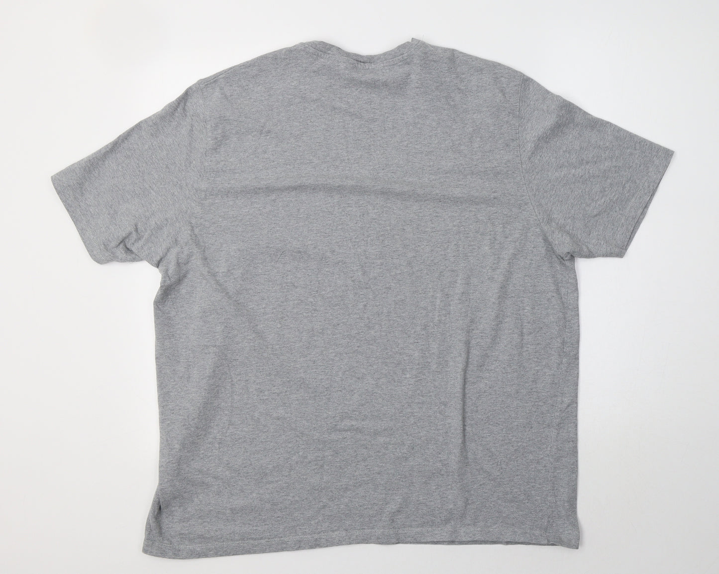 M&S Mens Grey  Cotton  T-Shirt Size XL Crew Neck