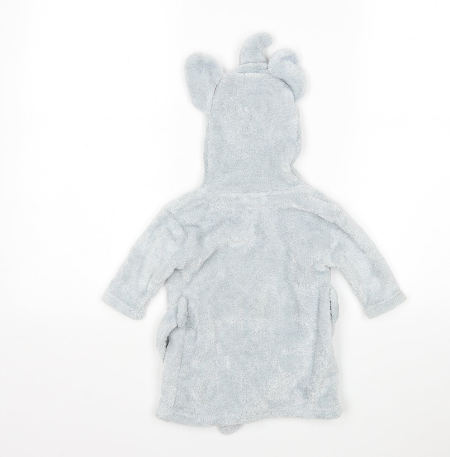 Preworn Boys Grey Animal Print Polyester  Gown Size 6-9 Months