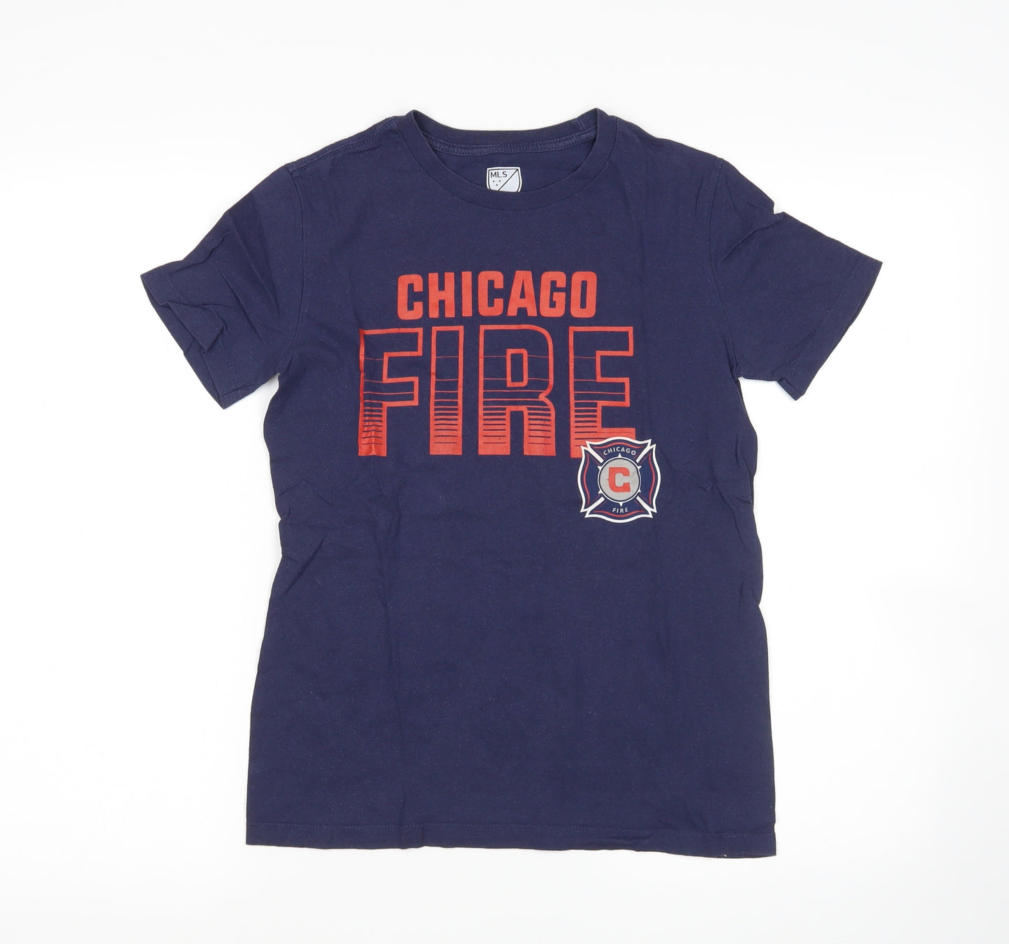 MLS Boys Blue   Basic T-Shirt Size 11 Years Round Neck  - Chicago Fire