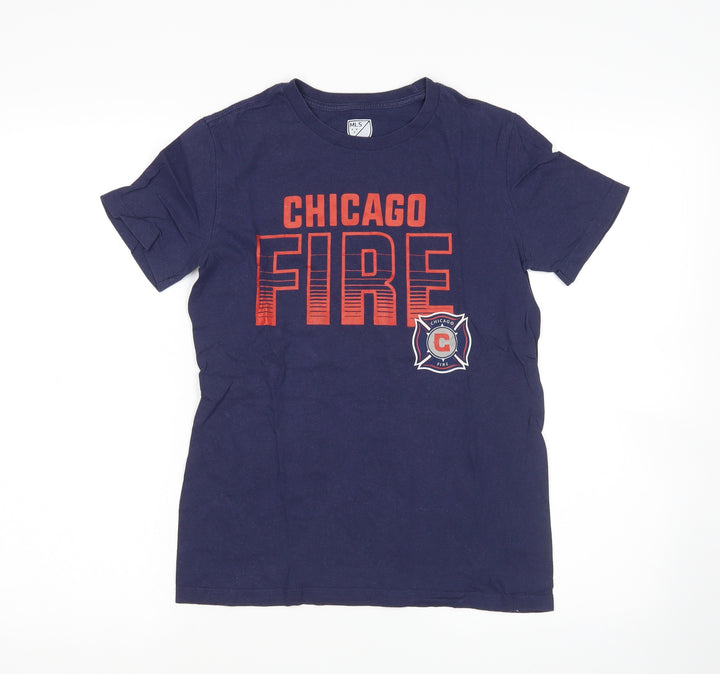 MLS Boys Blue   Basic T-Shirt Size 11 Years Round Neck  - Chicago Fire
