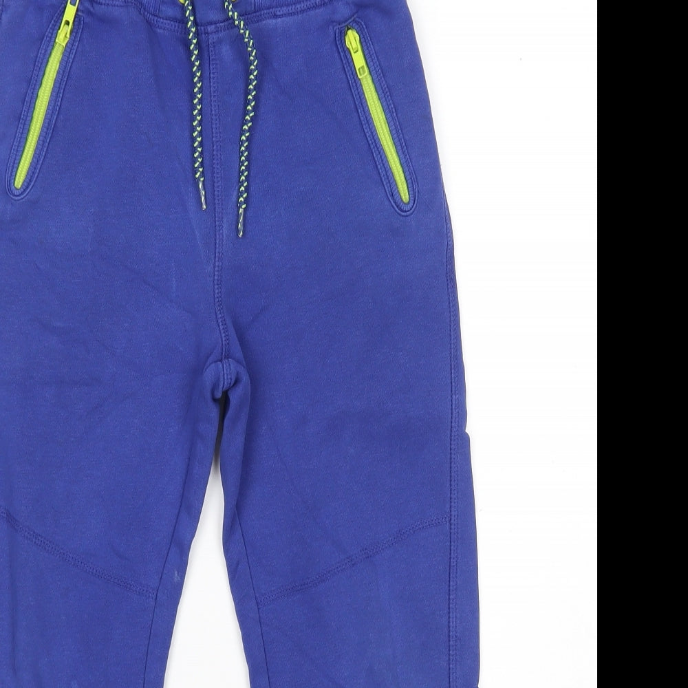H&M Boys Blue  Cotton Sweatpants Trousers Size 8 Years  Regular