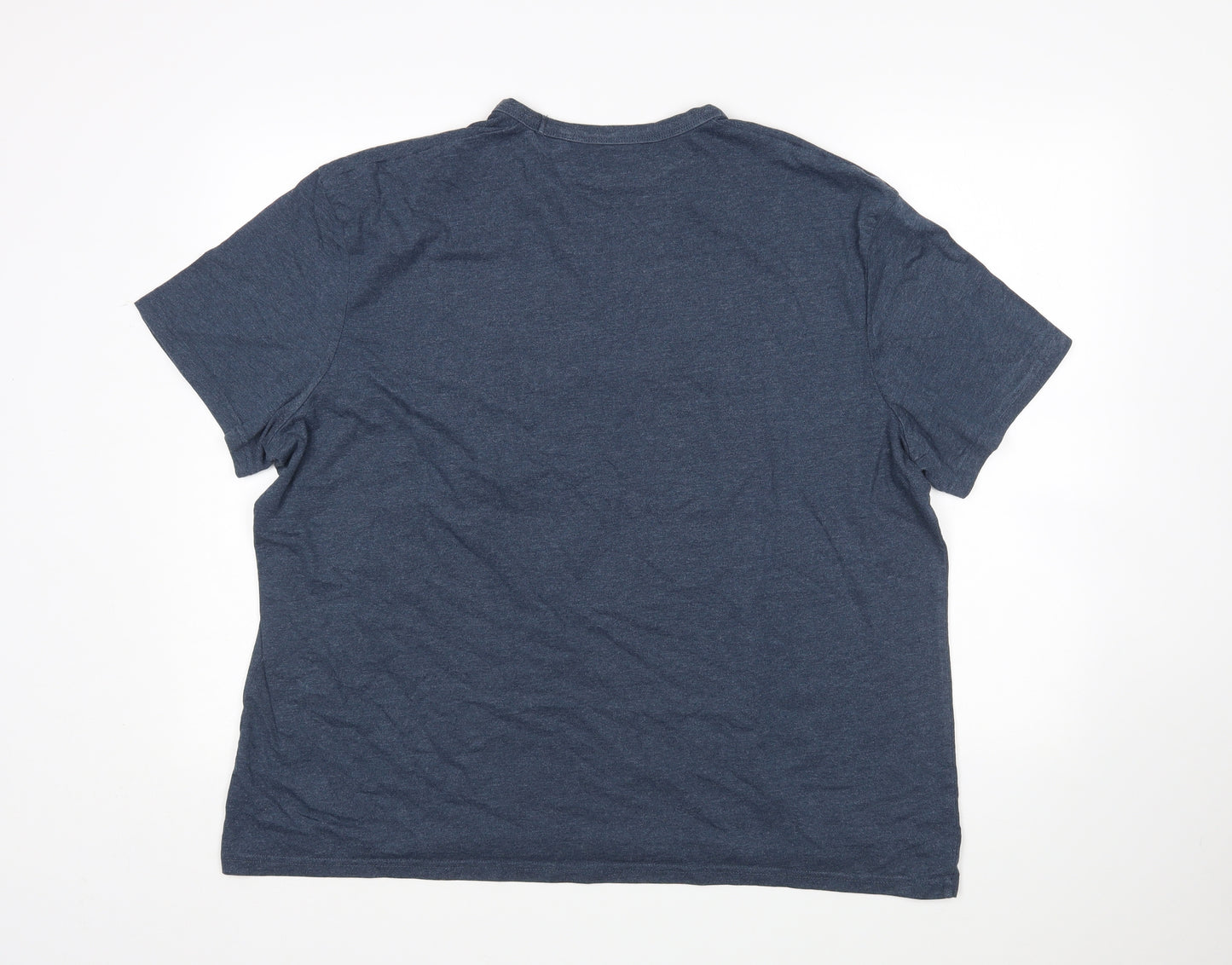 TU Mens Blue  Cotton  T-Shirt Size 2XL Round Neck