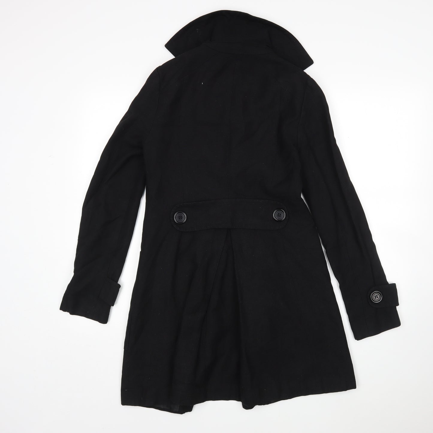 Topshop Womens Black   Overcoat Coat Size 6