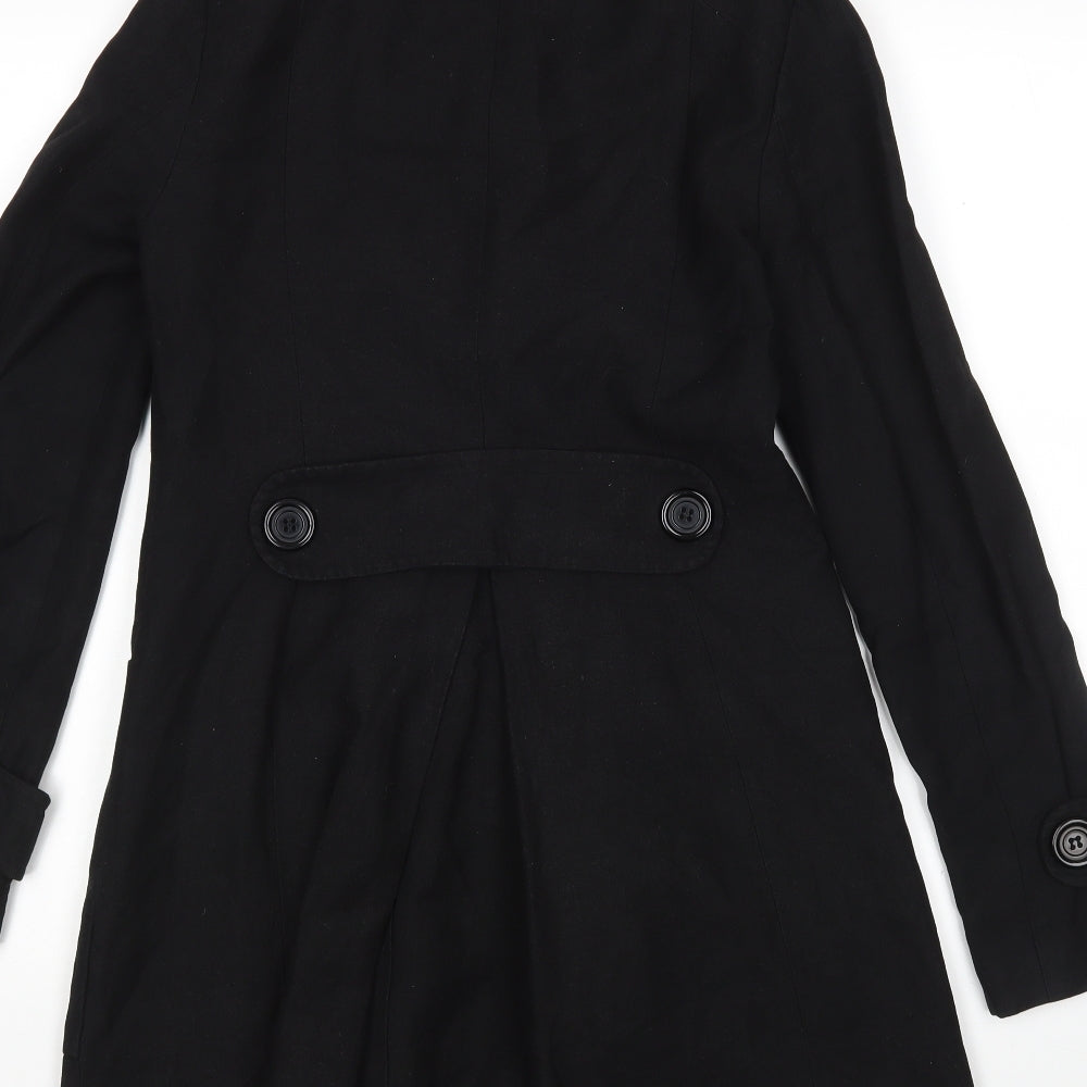 Topshop Womens Black   Overcoat Coat Size 6