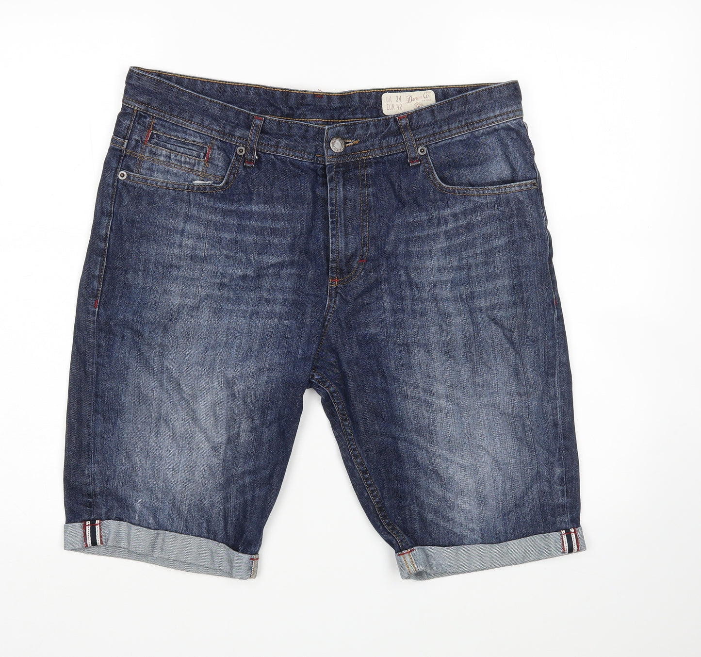 Denim Co Mens Blue  Cotton Bermuda Shorts Size 34 L11 in Regular