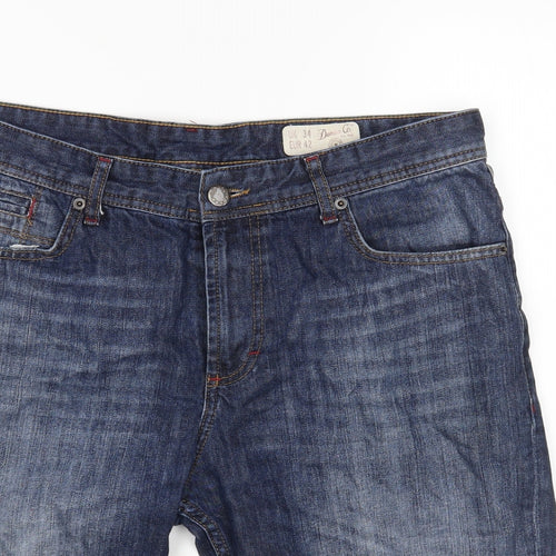 Denim Co Mens Blue  Cotton Bermuda Shorts Size 34 L11 in Regular