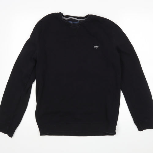 Matalan Mens Black  Cotton Pullover Sweatshirt Size S
