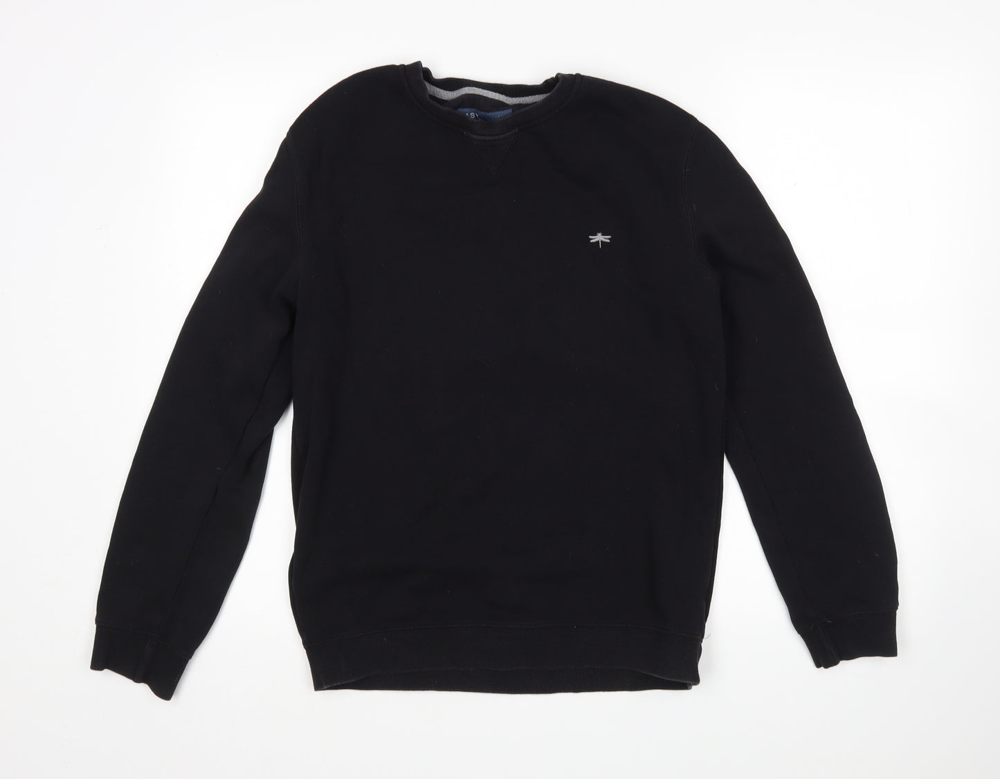 Matalan Mens Black  Cotton Pullover Sweatshirt Size S