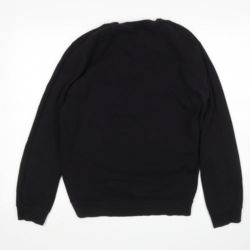 Matalan Mens Black  Cotton Pullover Sweatshirt Size S