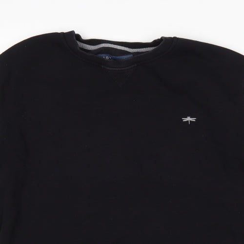 Matalan Mens Black  Cotton Pullover Sweatshirt Size S