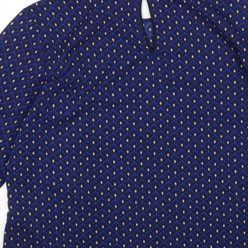 sfera  Womens Multicoloured Argyle/Diamond  Basic Blouse Size M Round Neck