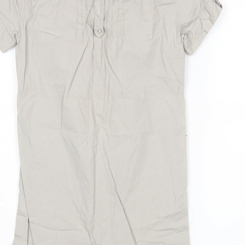 Pull & Bear Womens Grey  Cotton Basic Polo Size S Collared