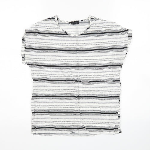 Atmosphere  Womens Multicoloured Striped Viscose Basic Blouse Size 6 Round Neck