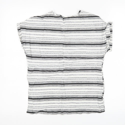 Atmosphere  Womens Multicoloured Striped Viscose Basic Blouse Size 6 Round Neck