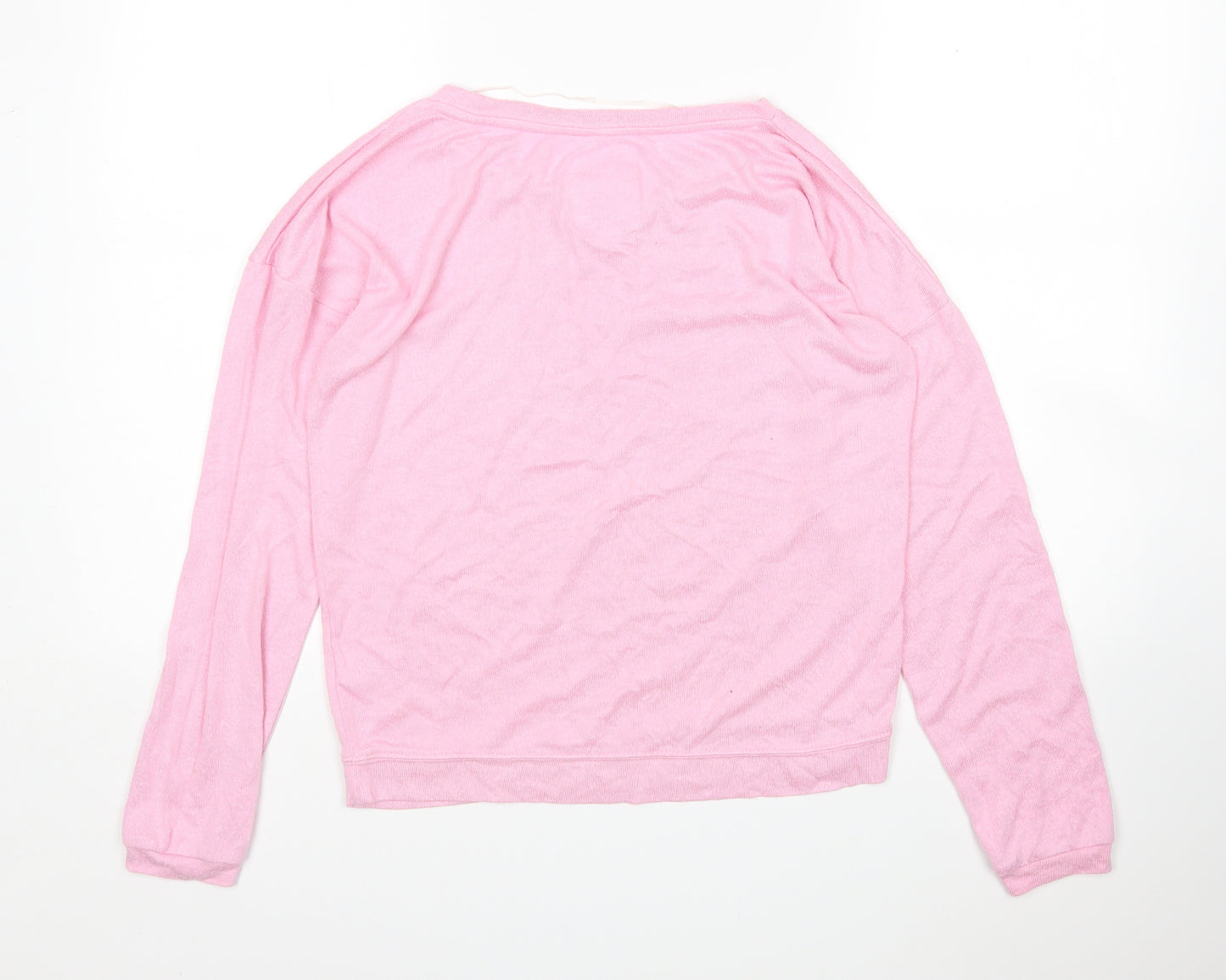 Boux Avenue Womens Pink  Acrylic Top Pyjama Top Size 10