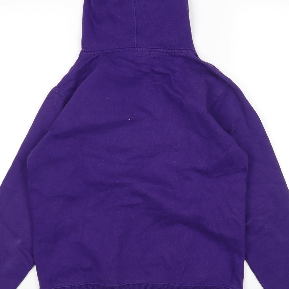 FDM Girls Purple  Cotton Pullover Hoodie Size 12 Years